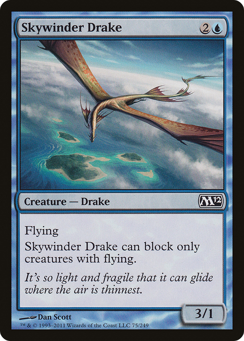 Skywinder Drake (M12-075) - common - Foil