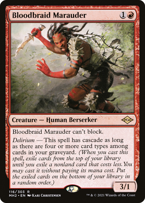 Bloodbraid Marauder (MH2-116) - rare - Foil
