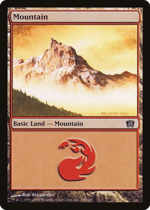 Mountain (8ED-346★) - common - Foil