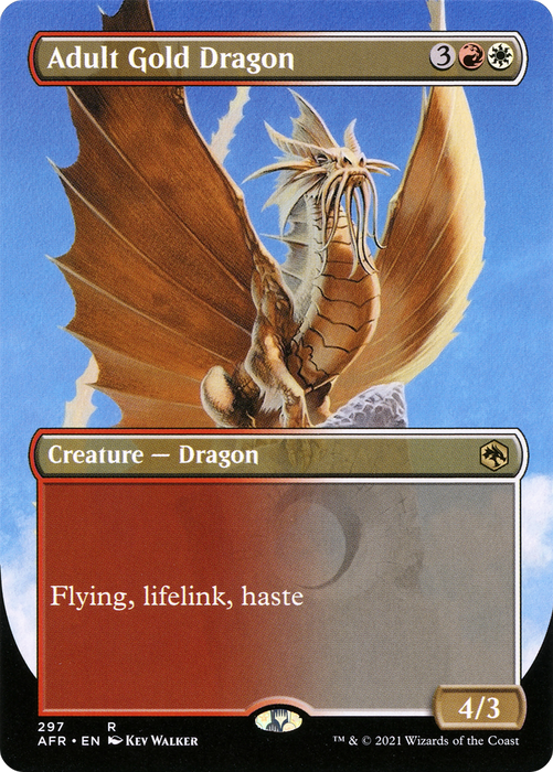 Adult Gold Dragon (AFR-297) - rare (Borderless) - Foil