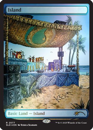 Island (2077) (Rainbow Foil) (SLD-2077) - rare - Foil