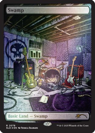 Swamp (2078) (Rainbow Foil) (SLD-2078) - rare - Foil