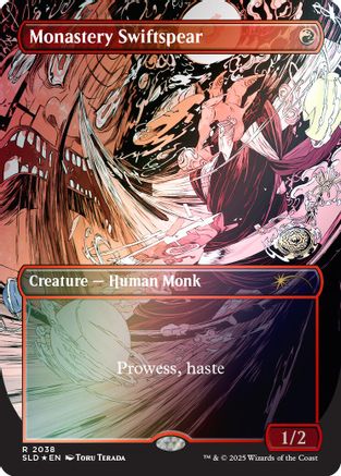 Monastery Swiftspear (2038) (Rainbow Foil) (SLD-2038) - rare - Foil