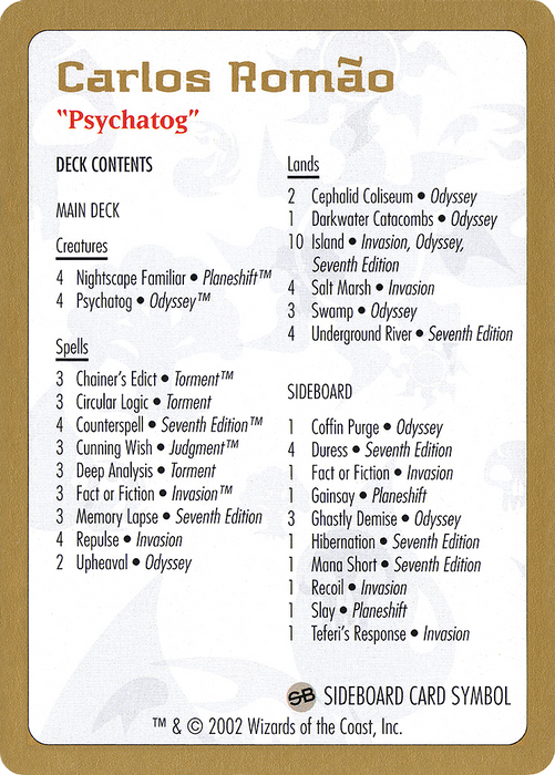 Carlos Romão Decklist (WCD-CR0B) - common