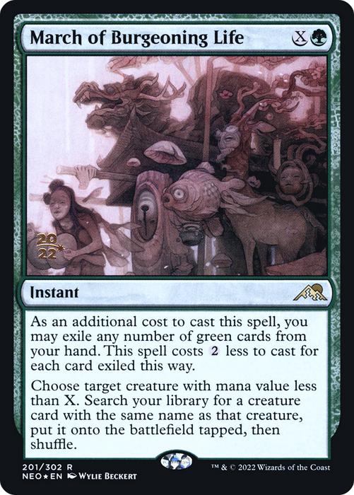 March of Burgeoning Life (PRE-201S) - rare - Foil