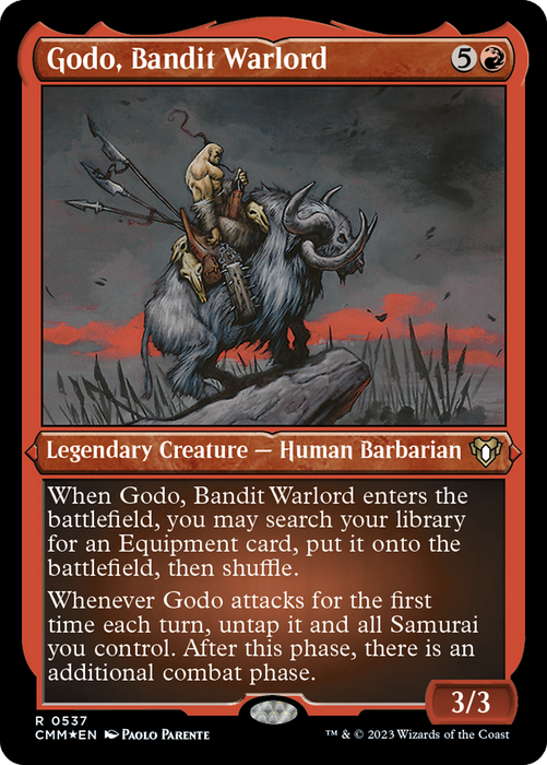 Godo, Bandit Warlord (CMM-537) - rare - Etched Foil