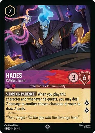Hades - Ruthless Tyrant (48/204) - Super Rare - Cold Foil