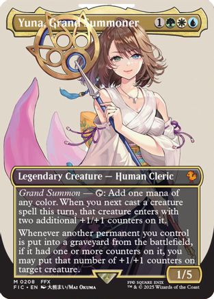 Yuna, Grand Summoner (Borderless) (FIC-208) - mythic
