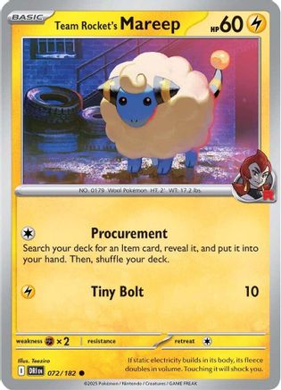Team Rocket's Mareep (072) - SDR  - Common