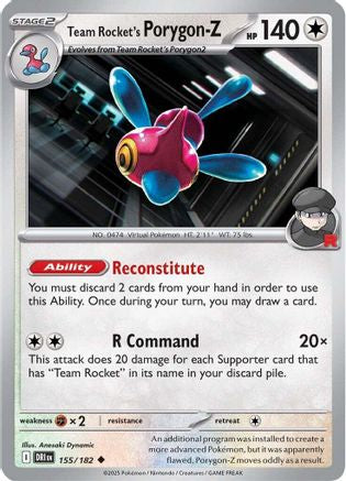 Team Rocket's Porygon-Z (155) - SDR  - Uncommon - Reverse Holofoil