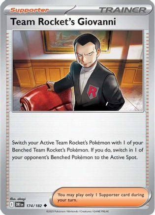 Team Rocket's Giovanni (174) - SDR  - Uncommon - Reverse Holofoil