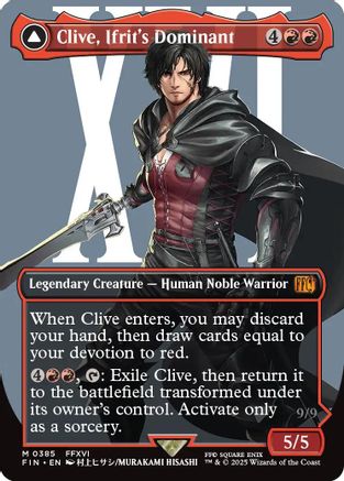 Clive, Ifrit's Dominant (Borderless) (0385) (FIN-385) - mythic - Foil