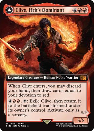 Clive, Ifrit's Dominant (Extended Art) (FIN-458) - mythic