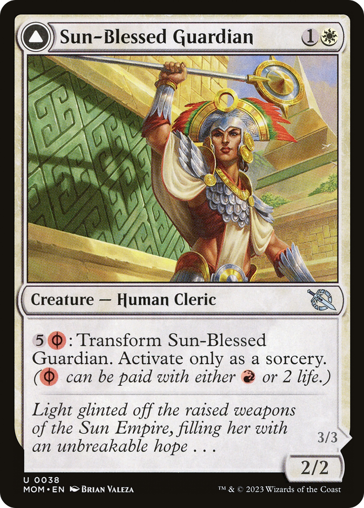 Sun-Blessed Guardian // Furnace-Blessed Conqueror (MOM-038) - uncommon