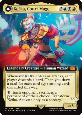 Kefka, Court Mage // Kefka, Ruler of Ruin (FIN-496) - mythic: (Extended Art) - Foil