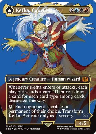 Kefka, Court Mage // Kefka, Ruler of Ruin (FIN-543) - mythic (Borderless) - Foil
