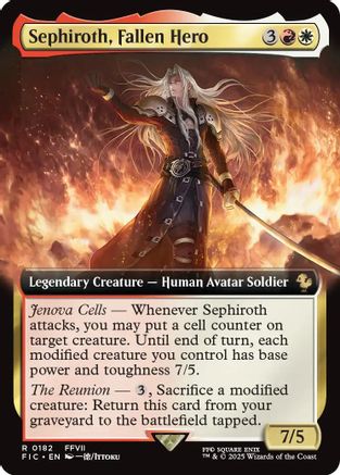 Sephiroth, Fallen Hero (Extended Art) (FIC-182) - rare