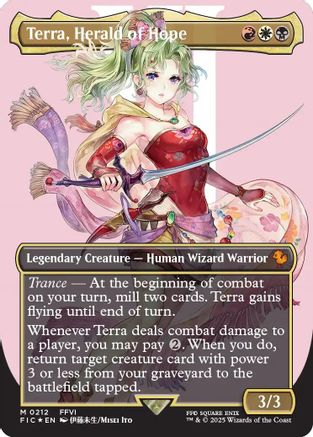 Terra, Herald of Hope (Borderless) (Surge Foil) (FIC-212) - mythic - Foil