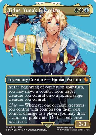 Tidus, Yuna's Guardian (Borderless) (Surge Foil) (FIC-213) - mythic - Foil