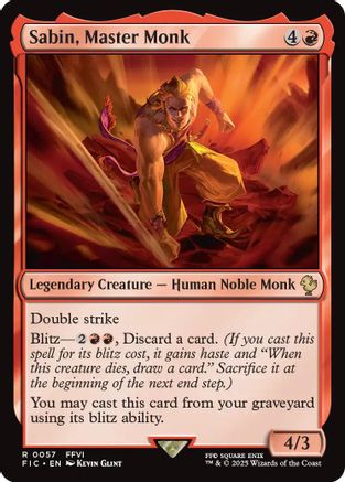 Sabin, Master Monk (FIC-057) - rare