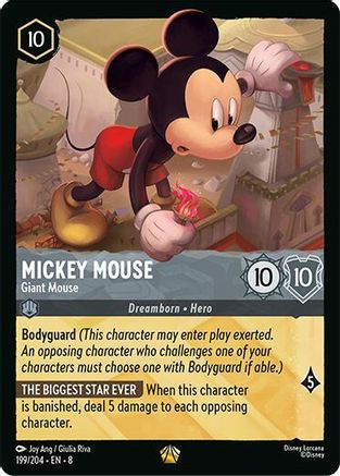 Mickey Mouse - Giant Mouse (199/204) - Legendary - Cold Foil