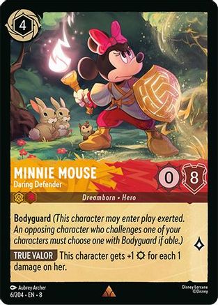 Minnie Mouse - Daring Defender (6/204) - Rare