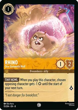 Rhino - One-Sixteenth Wolf (15/204) - Common - Cold Foil