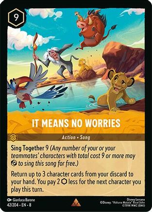 It Means No Worries (42/204) - Rare - Cold Foil