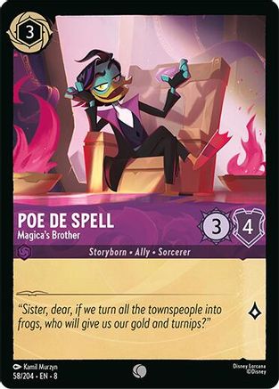 Poe De Spell - Magica's Brother (58/204) - Common - Cold Foil