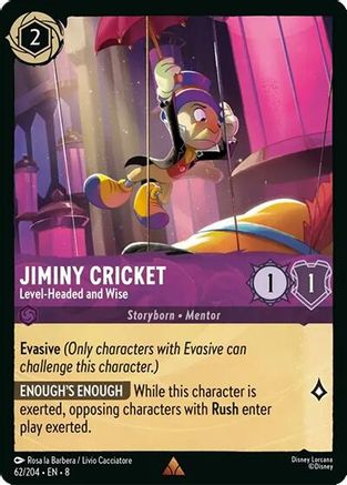 Jiminy Cricket - Level-Headed and Wise (62/204) - Rare