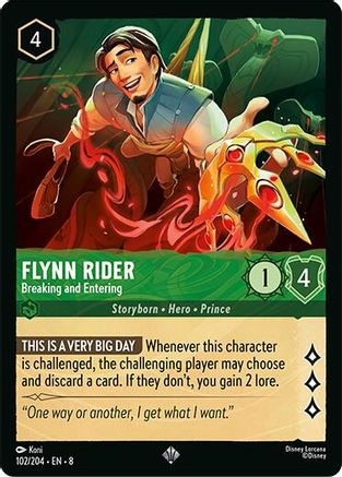 Flynn Rider - Breaking and Entering (102/204) - Super Rare