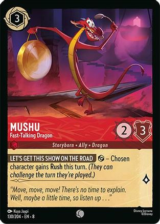 Mushu - Fast-Talking Dragon (130/204) - Common - Cold Foil