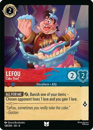 LeFou - Cake Thief (138/204) - Uncommon - Cold Foil