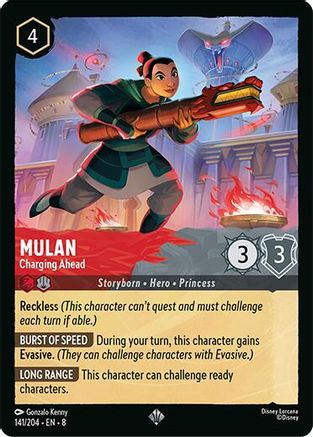 Mulan - Charging Ahead (141/204) - Super Rare