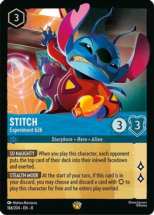 Stitch - Experiment 626 (166/204) - Legendary - Cold Foil