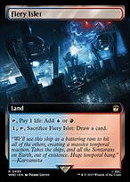 Fiery Islet (WHO-495) - rare: (Extended Art) - Foil