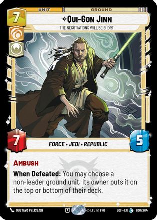 Qui-Gon Jinn - The Negotiations Will Be Short (200/264) - LOTF - Legendary