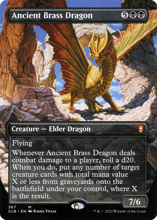 Ancient Brass Dragon (CLB-367) - mythic (Borderless)