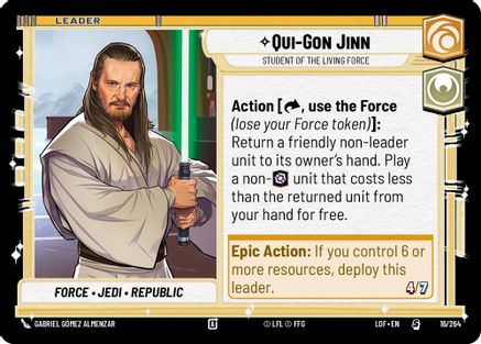 Qui-Gon Jinn - Student of the Living Force (016/264) - LOTF - Special