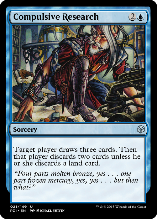 Compulsive Research (PZ1-021) - uncommon - Foil