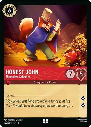 Honest John - Shameless Schemer (122/204) - Uncommon - Cold Foil