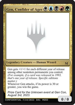 Gen, Confider of Ages (-) - mythic