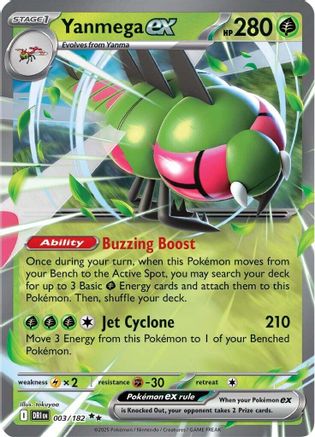 Yanmega ex (003/182) - SDR  - Double Rare - Holofoil
