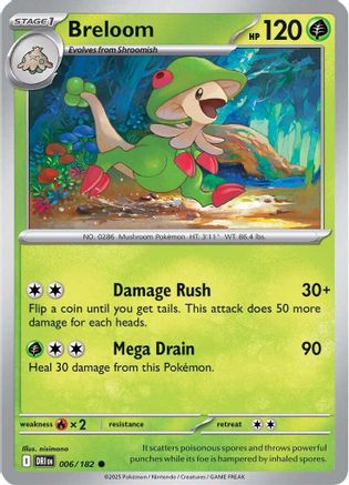 Breloom (006) - SDR  - Common - Reverse Holofoil