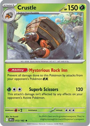 Crustle (012/182) - SDR  - Rare - Holofoil