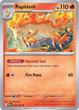 Rapidash (030/182) - SDR  - Uncommon