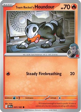 Team Rocket's Houndour (037) - SDR  - Common
