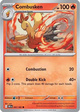Combusken (041) - SDR  - Common - Reverse Holofoil
