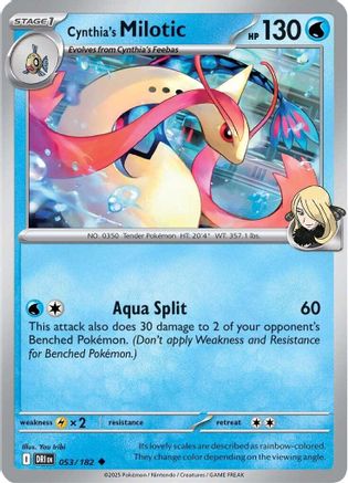 Cynthia's Milotic (053) - SDR  - Uncommon - Reverse Holofoil