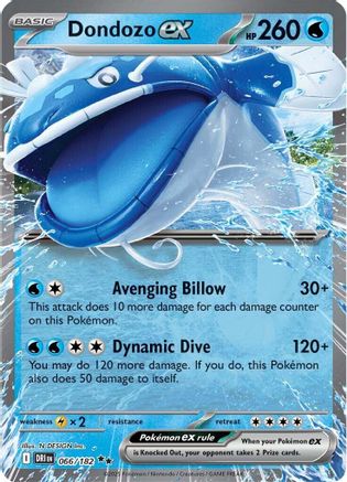 Dondozo ex (066/182) - SDR  - Double Rare - Holofoil